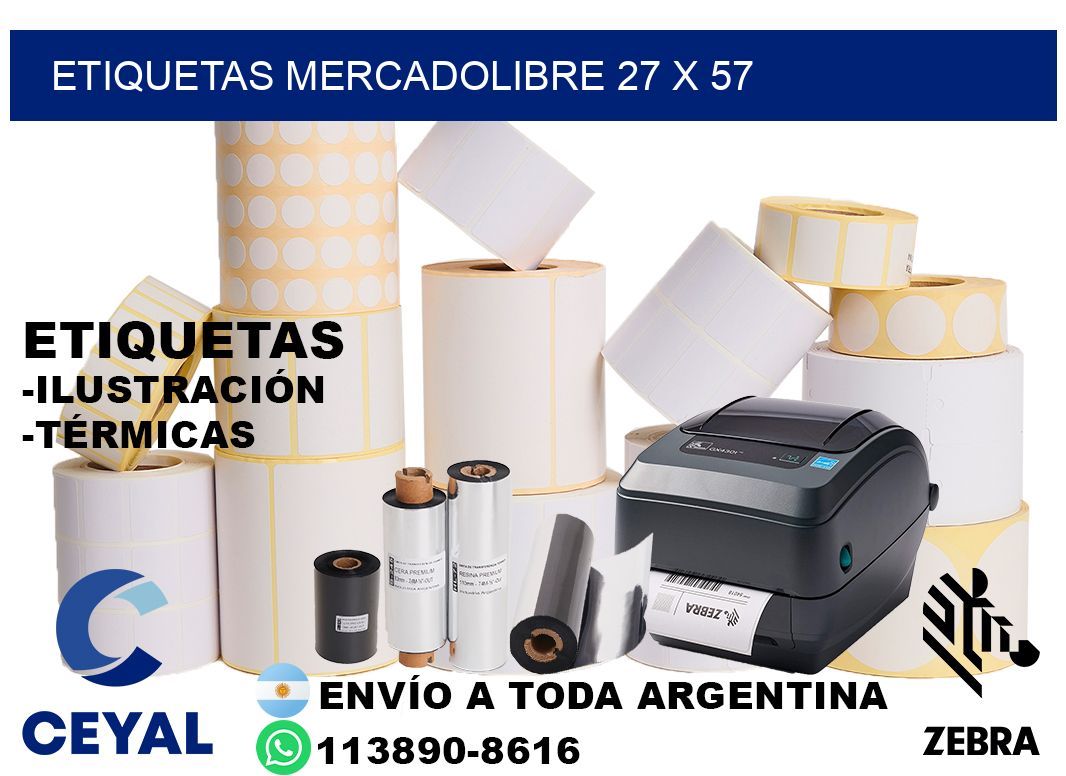 etiquetas mercadolibre 27 x 57