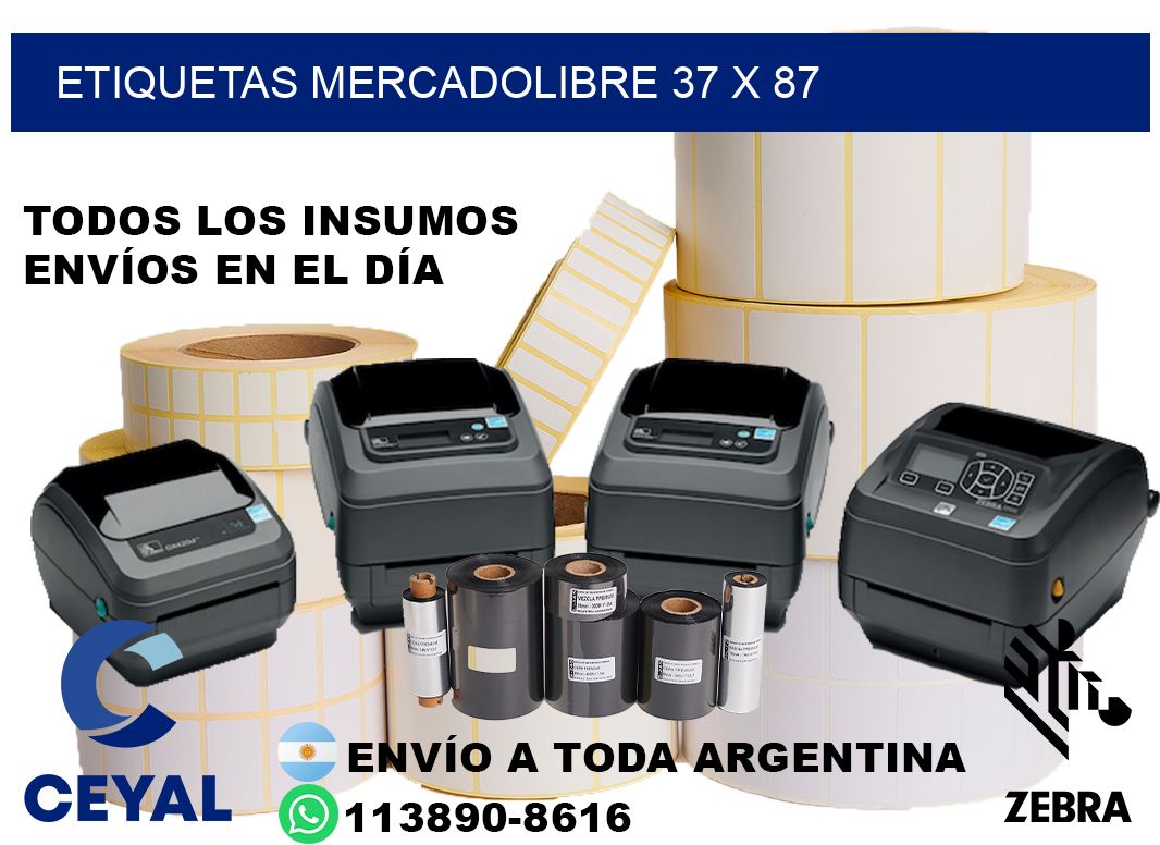 etiquetas mercadolibre 37 x 87