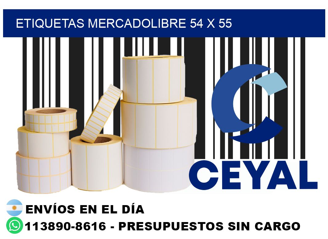 etiquetas mercadolibre 54 x 55