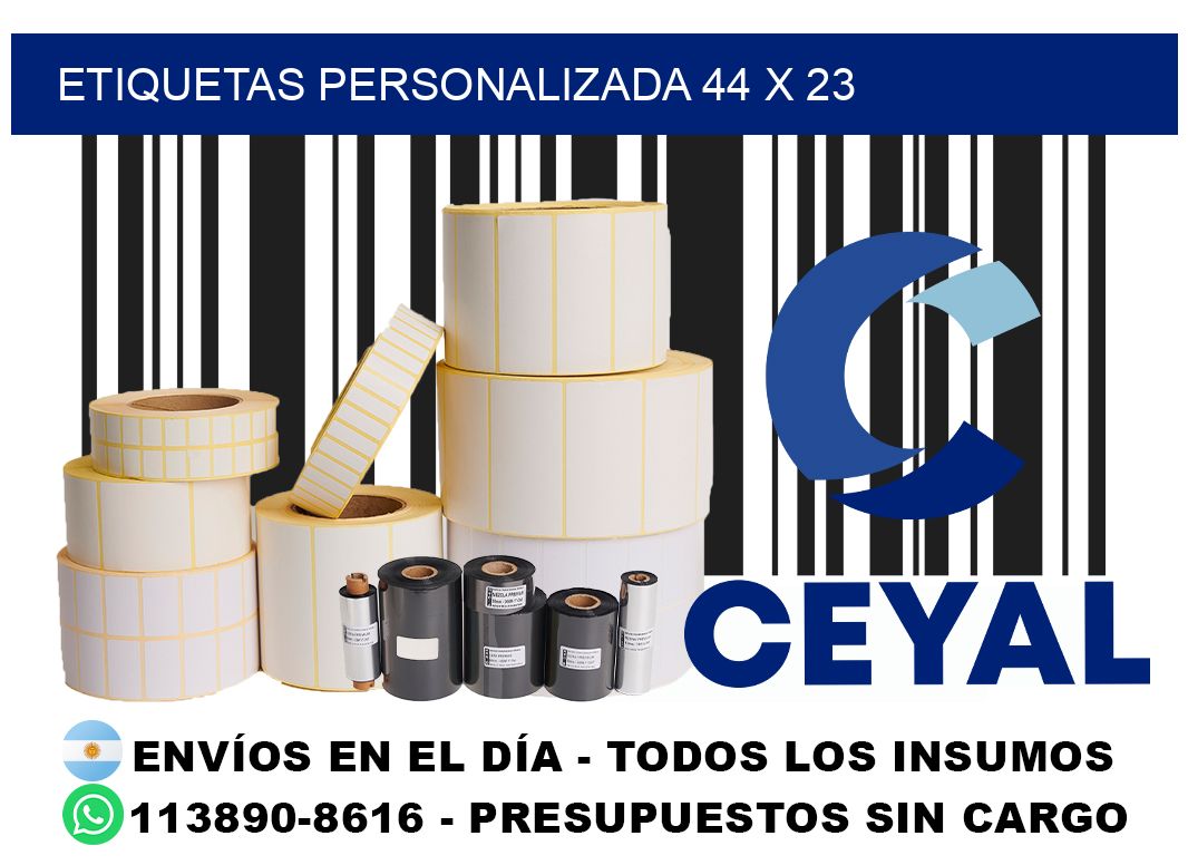etiquetas personalizada 44 x 23