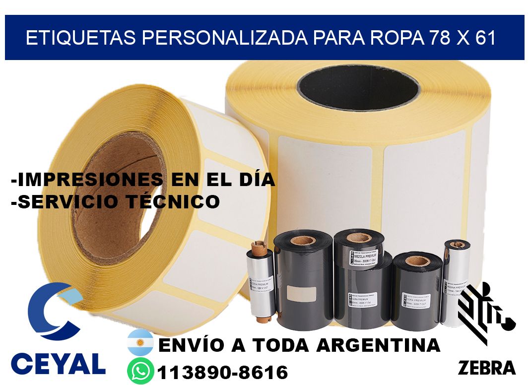 etiquetas personalizada para ropa 78 x 61