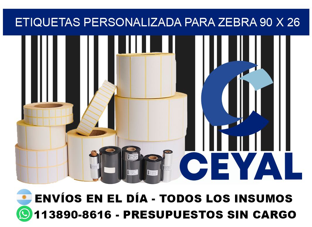 etiquetas personalizada para zebra 90 x 26