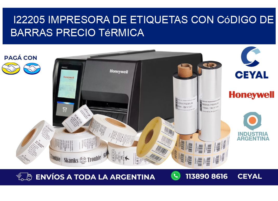 i22205 impresora de etiquetas con código de barras precio térmica