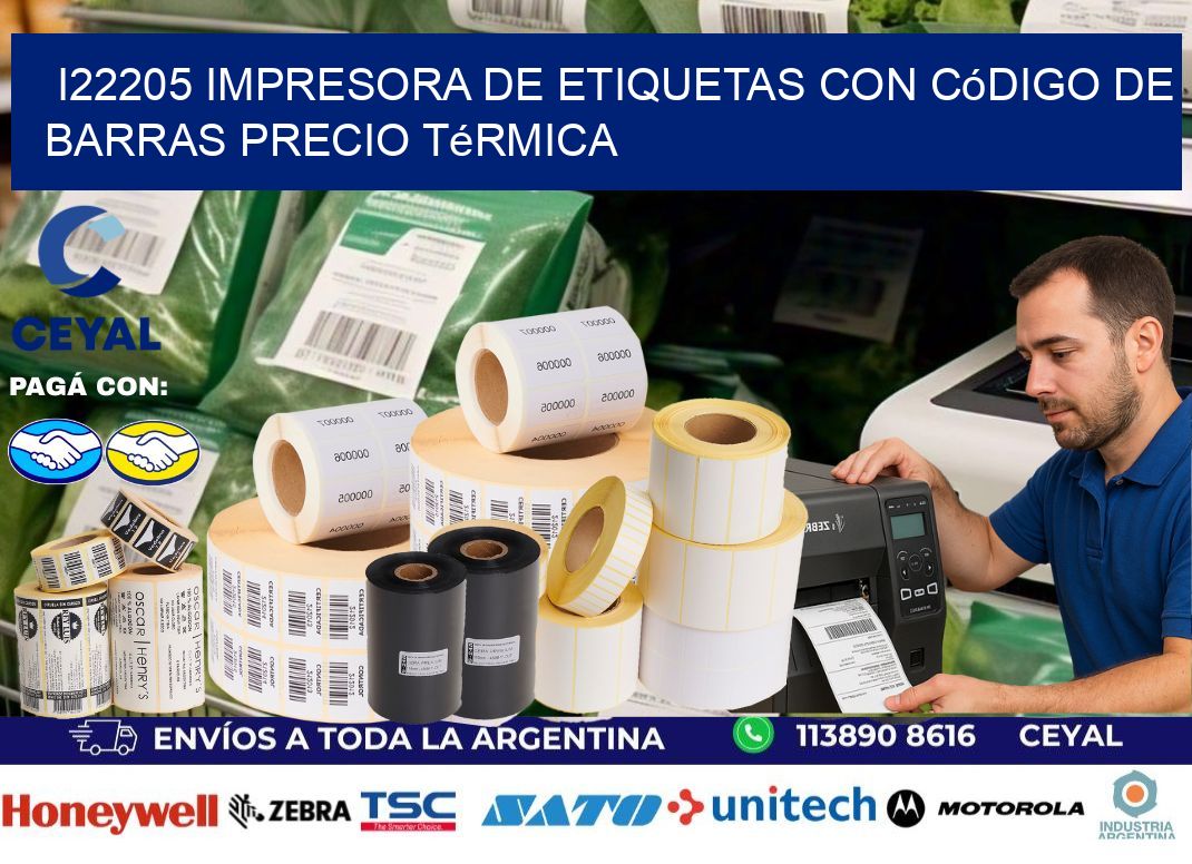 i22205 impresora de etiquetas con código de barras precio térmica