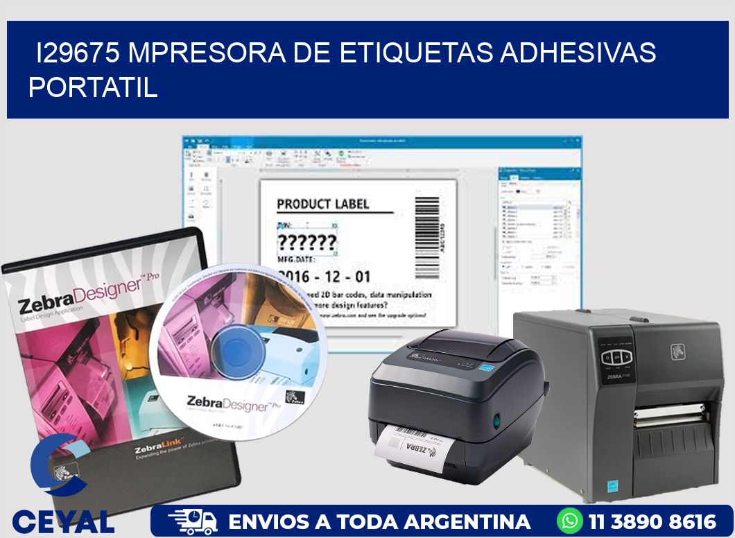 i29675 mpresora de etiquetas adhesivas portatil