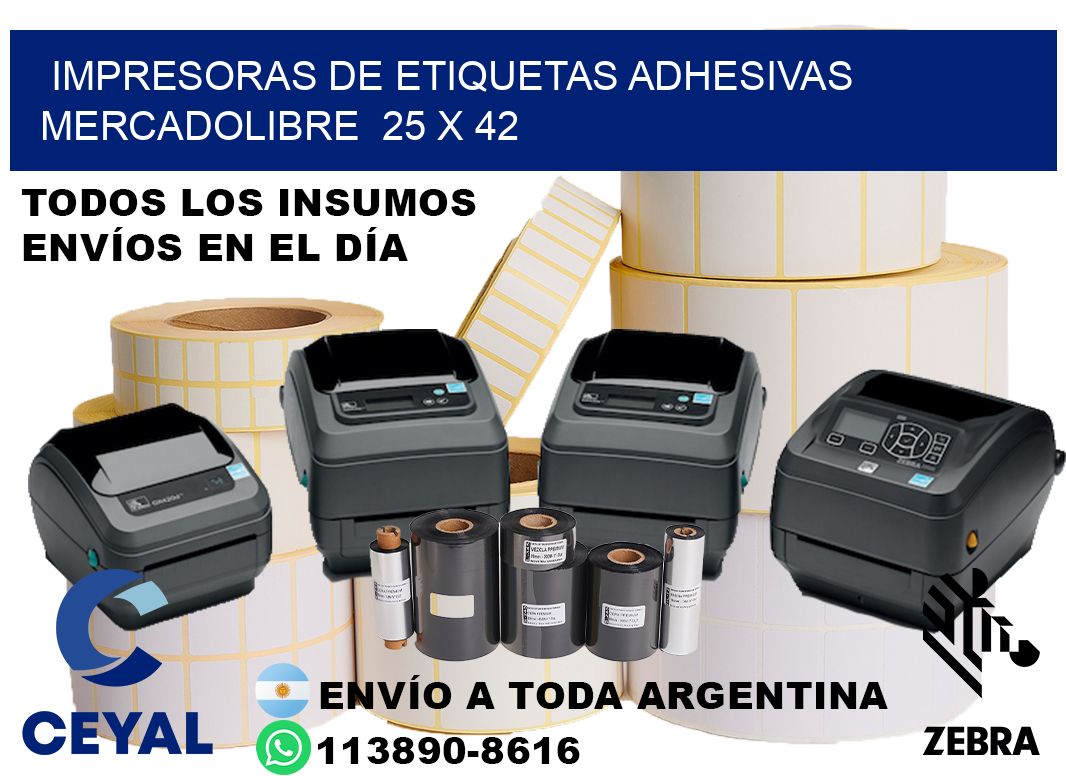 impresoras de etiquetas adhesivas mercadolibre 25 x 42