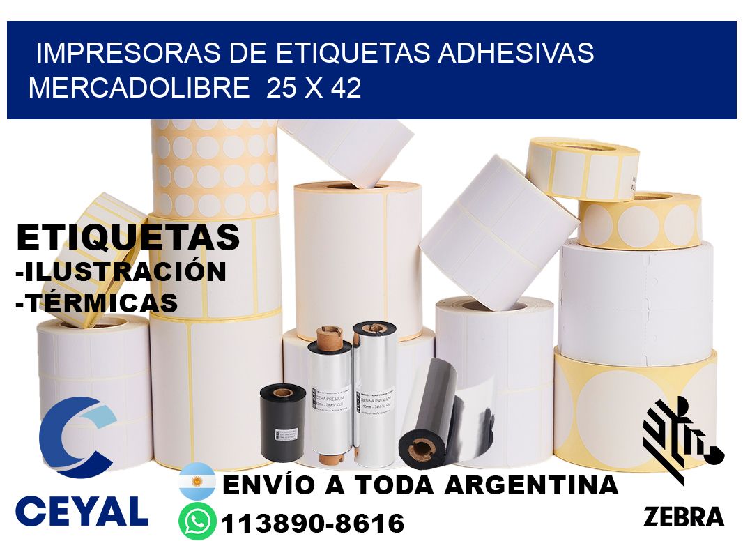 impresoras de etiquetas adhesivas mercadolibre 25 x 42