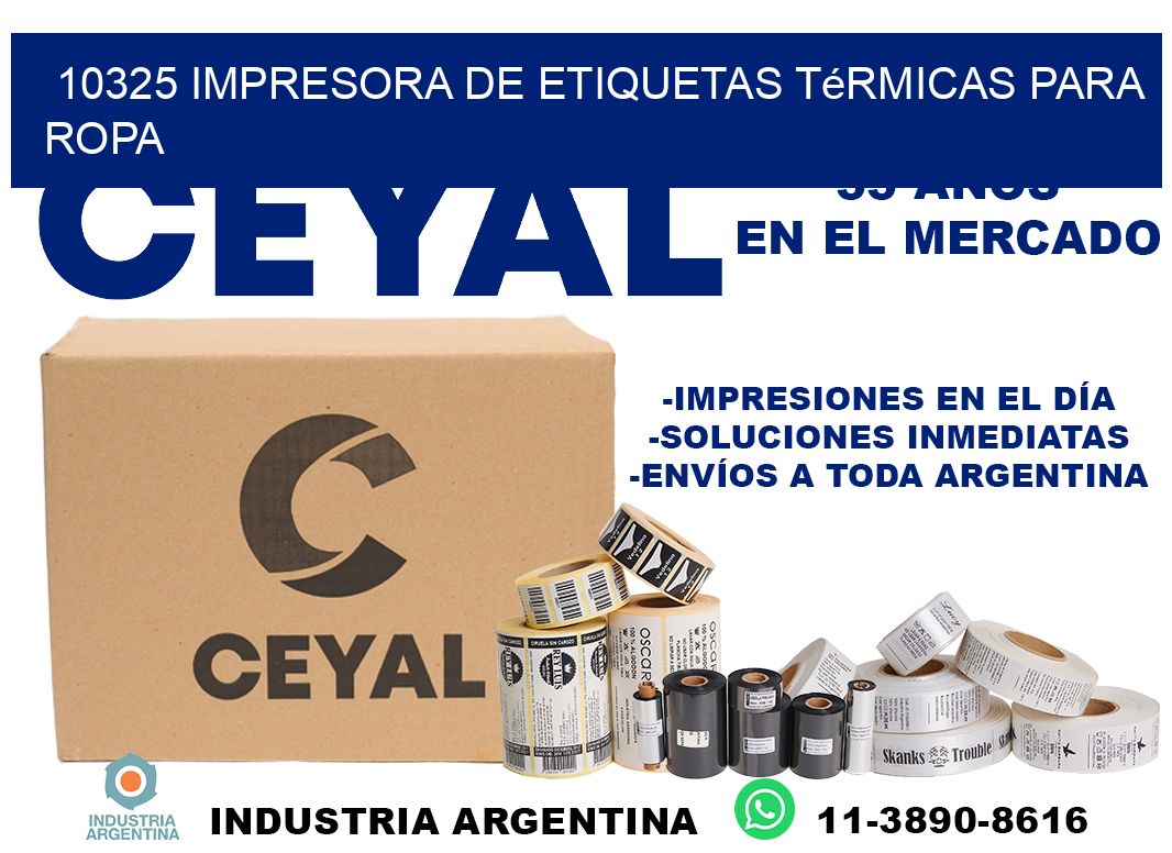 10325 impresora de etiquetas térmicas para ropa