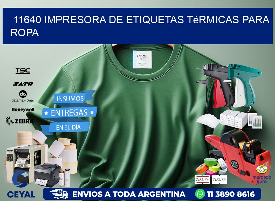 11640 impresora de etiquetas térmicas para ropa