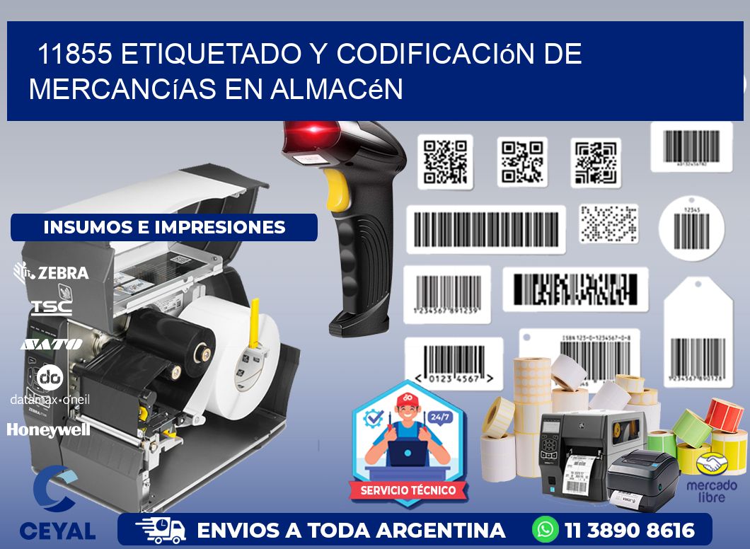11855 Etiquetado y codificación de mercancías en almacén
