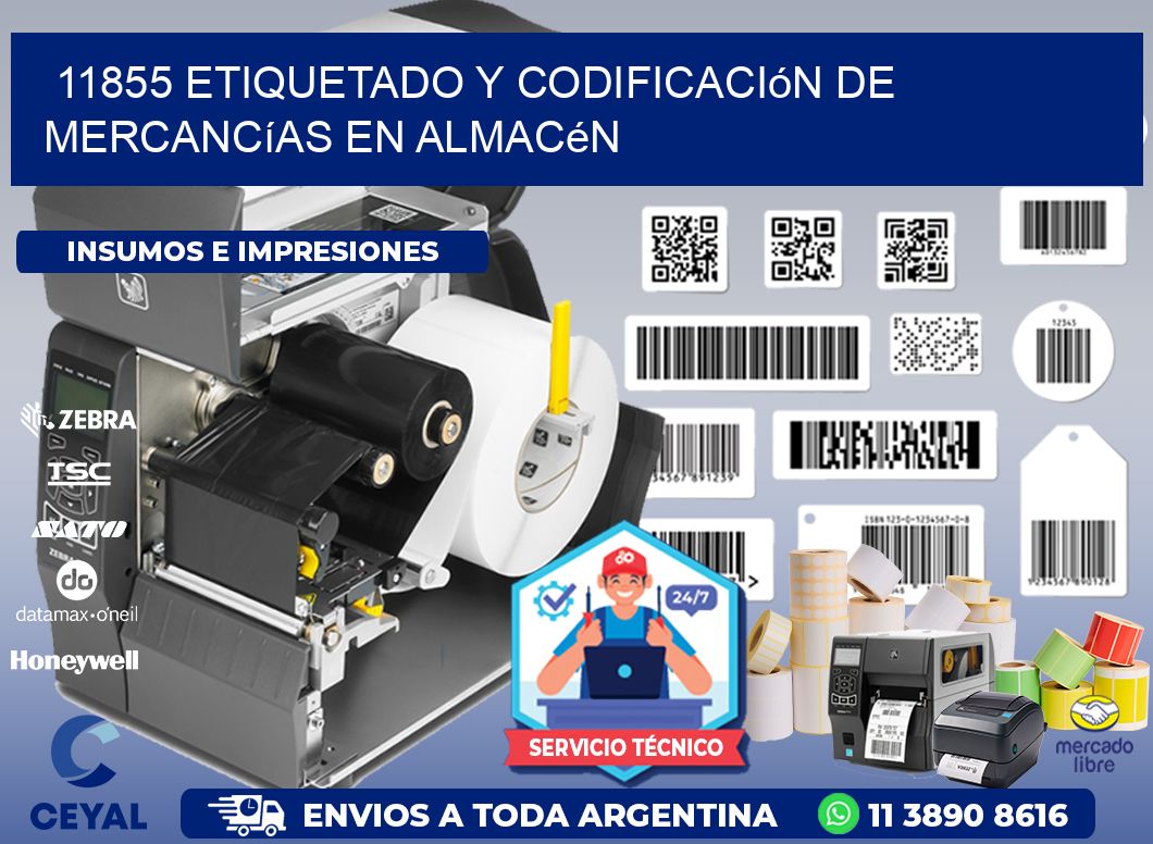 11855 Etiquetado y codificación de mercancías en almacén