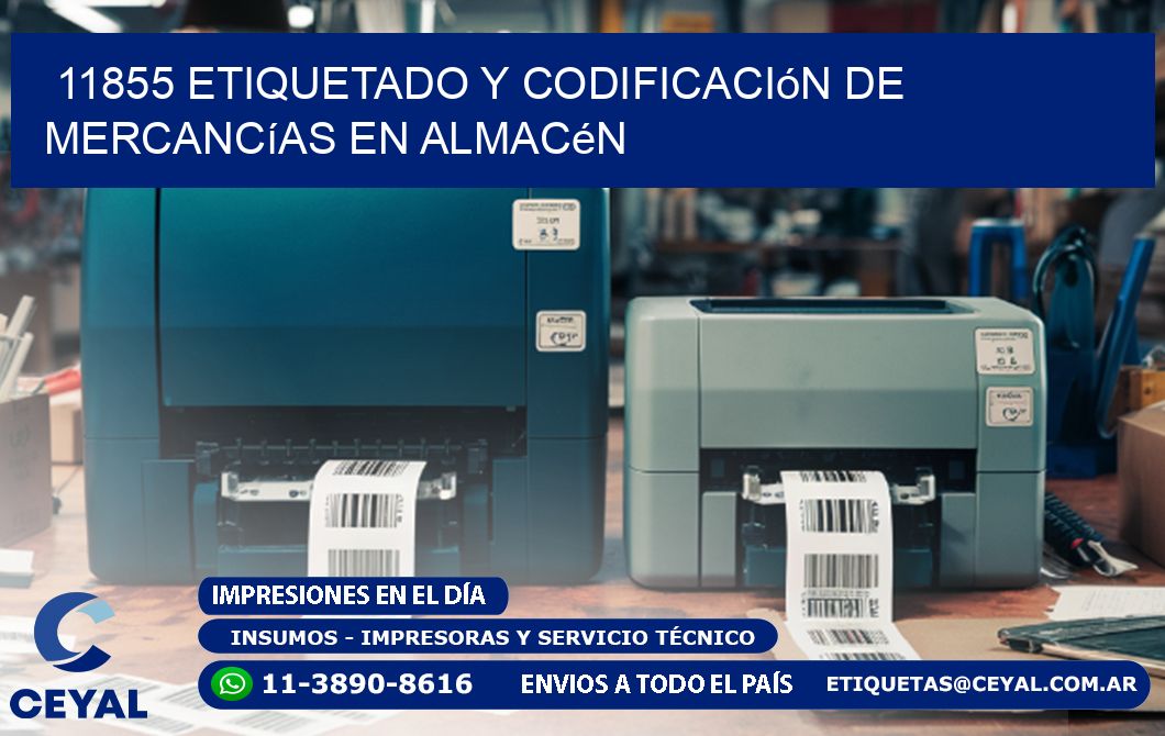 11855 Etiquetado y codificación de mercancías en almacén