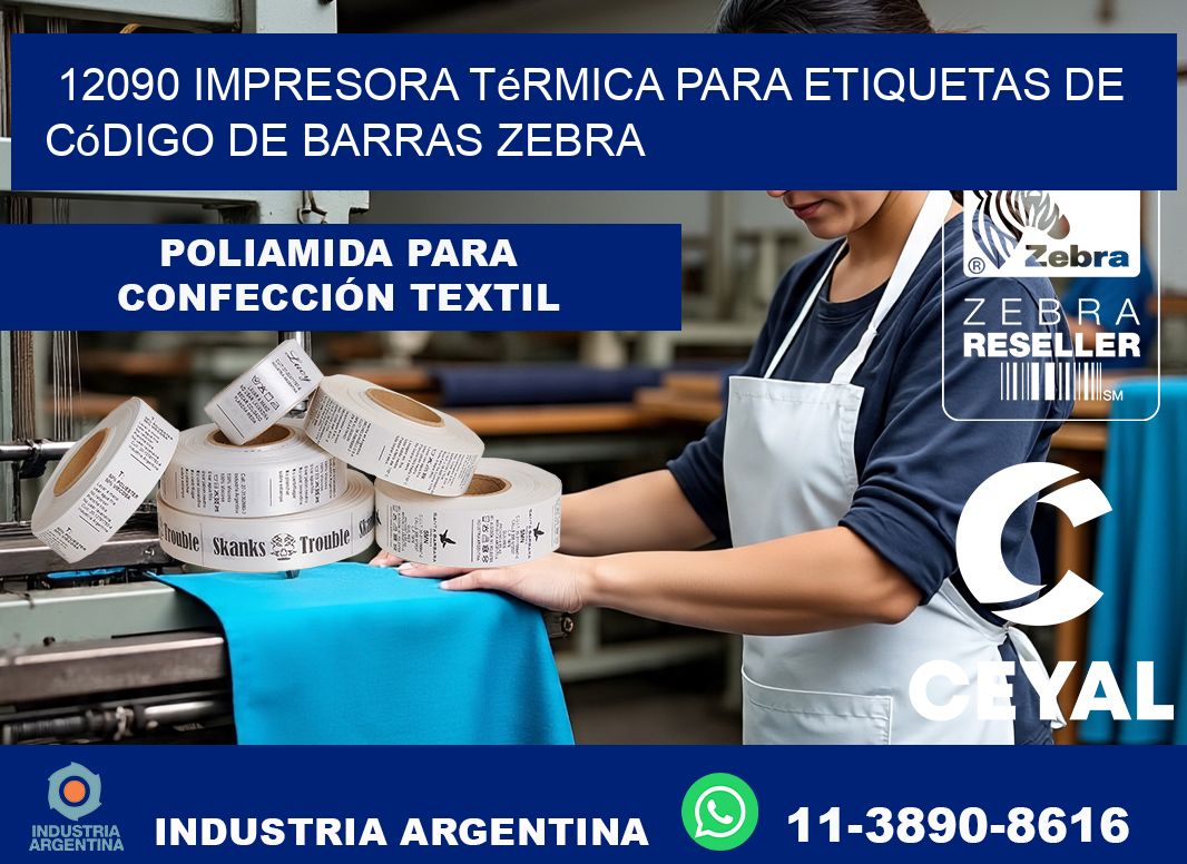 12090 impresora térmica para etiquetas de código de barras Zebra