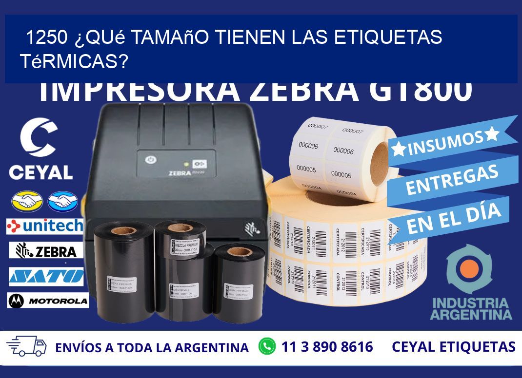 1250 ¿Qué tamaño tienen las etiquetas térmicas?