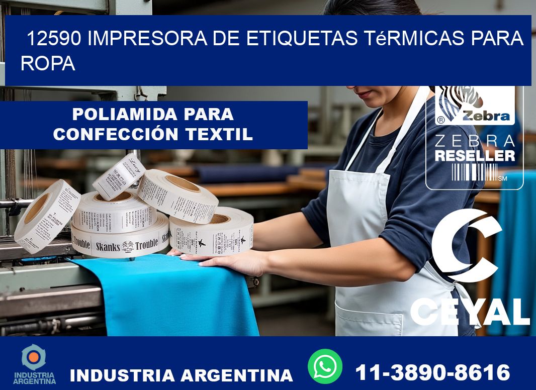 12590 impresora de etiquetas térmicas para ropa