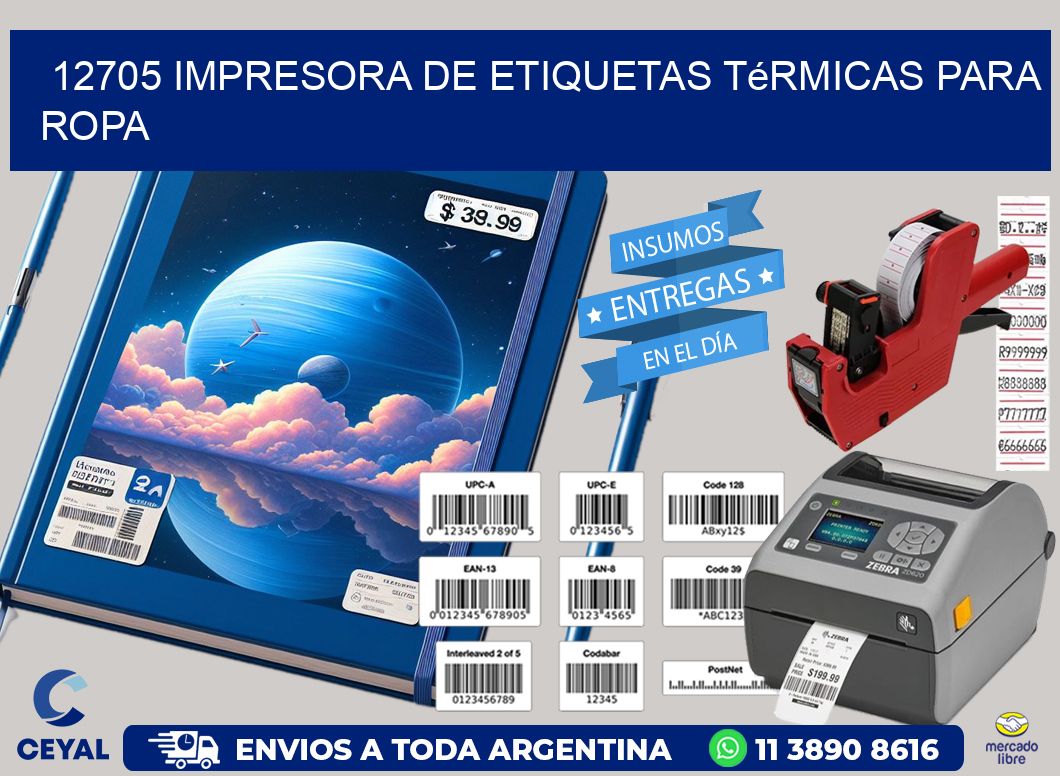 12705 impresora de etiquetas térmicas para ropa