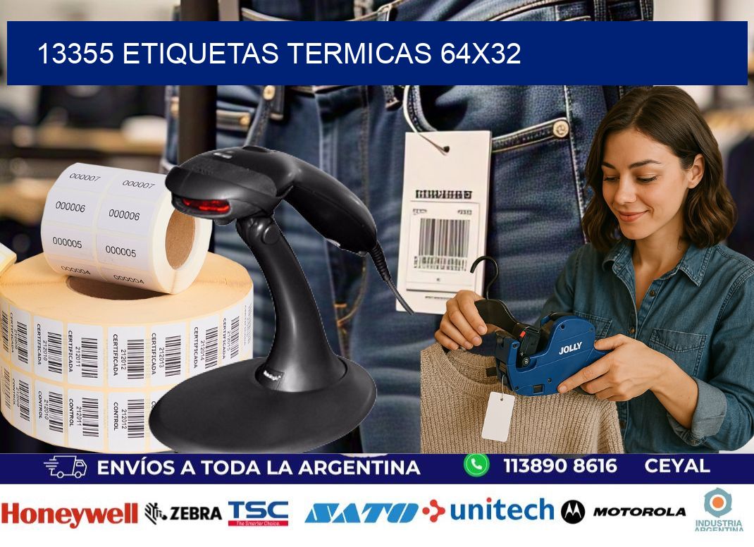 13355 etiquetas termicas 64×32