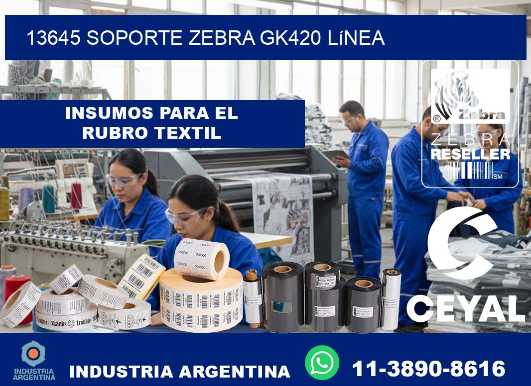 13645 soporte zebra gk420 línea