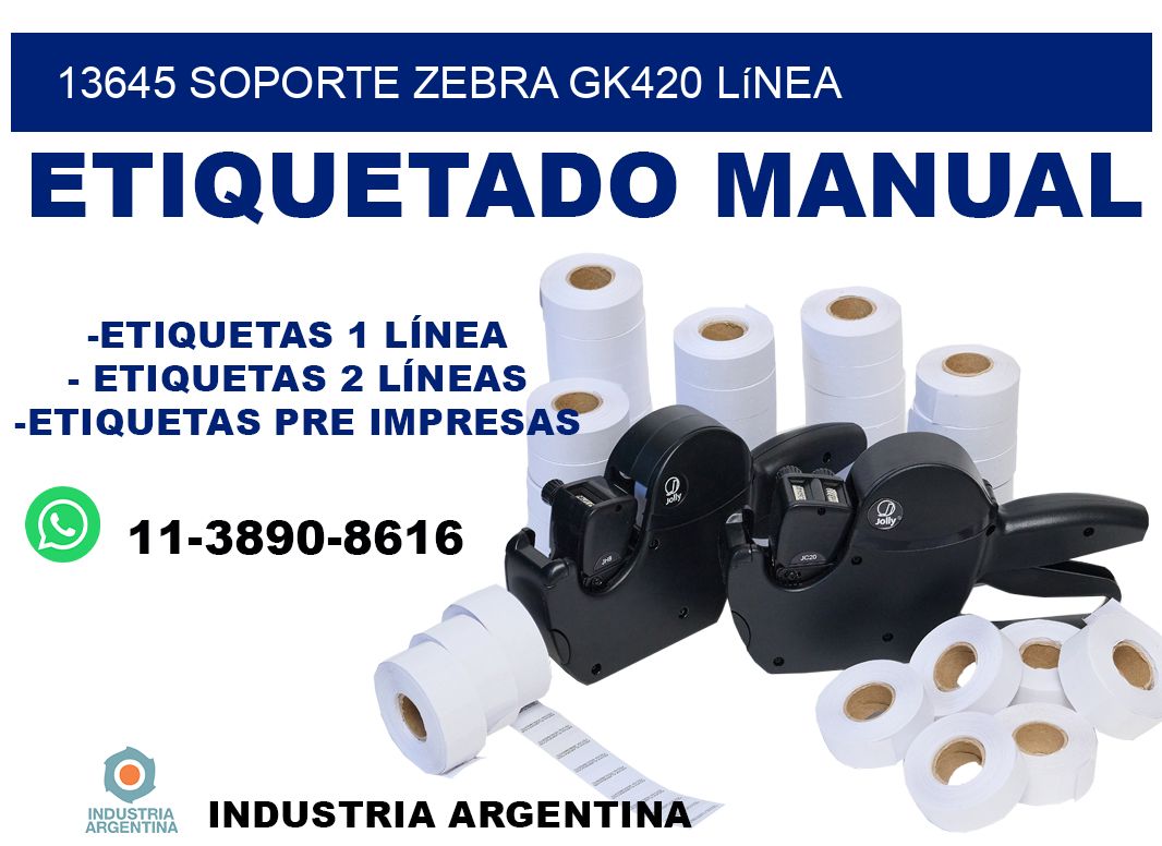 13645 soporte zebra gk420 línea