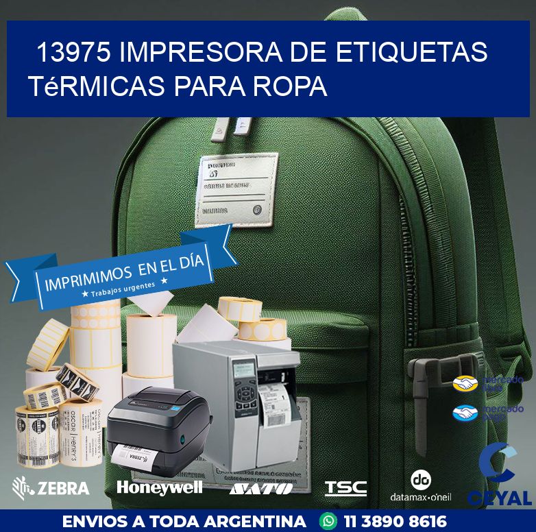 13975 impresora de etiquetas térmicas para ropa