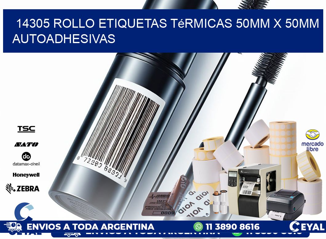 14305 Rollo Etiquetas Térmicas 50mm X 50mm Autoadhesivas
