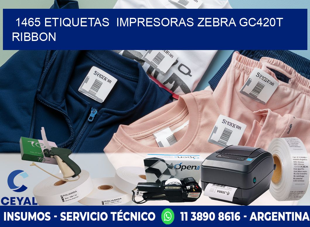 1465 etiquetas  impresoras zebra gc420t ribbon
