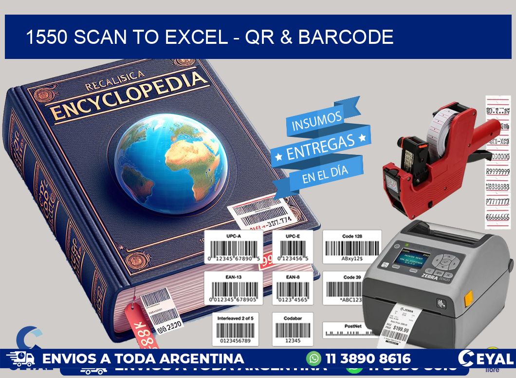 1550 Scan to Excel - QR & Barcode