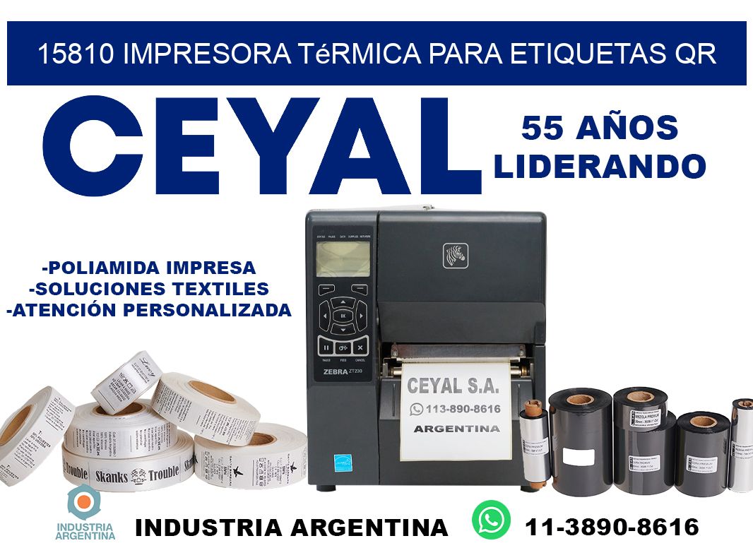 15810 impresora térmica para etiquetas QR