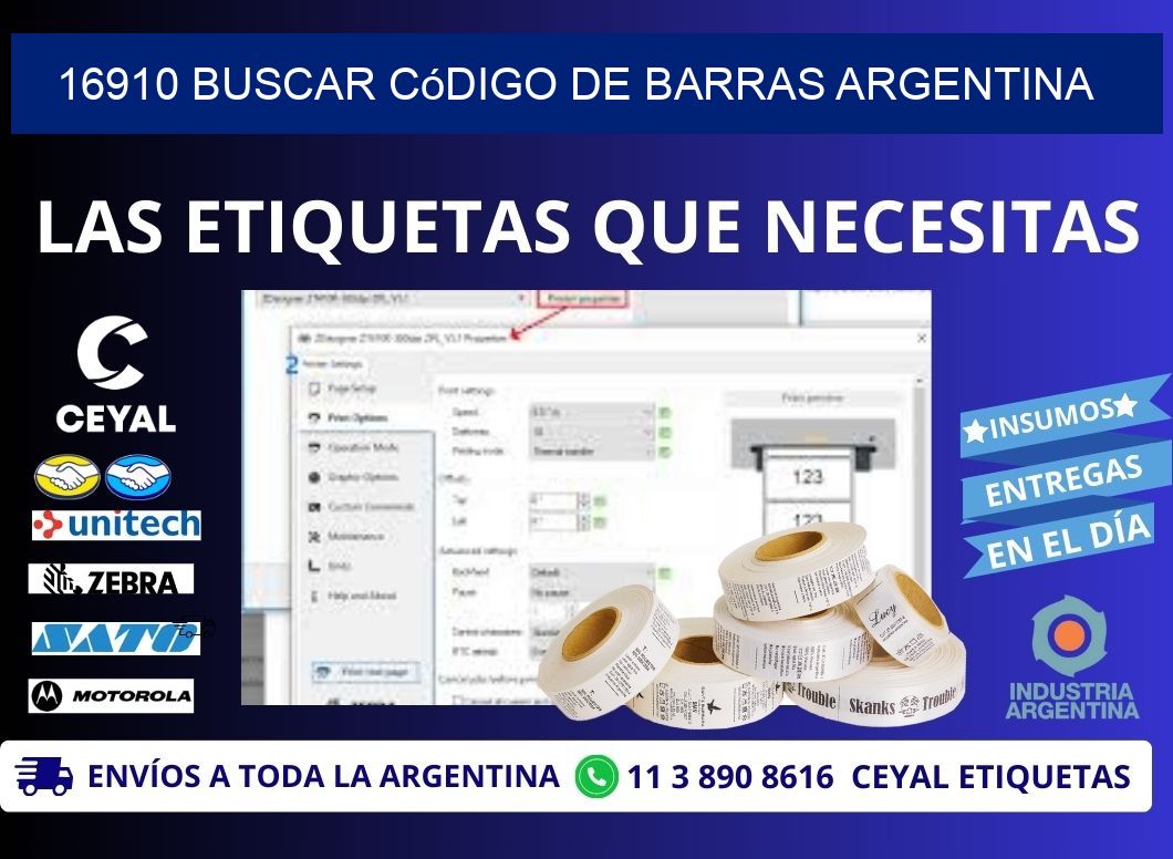 16910 Buscar código de barras Argentina