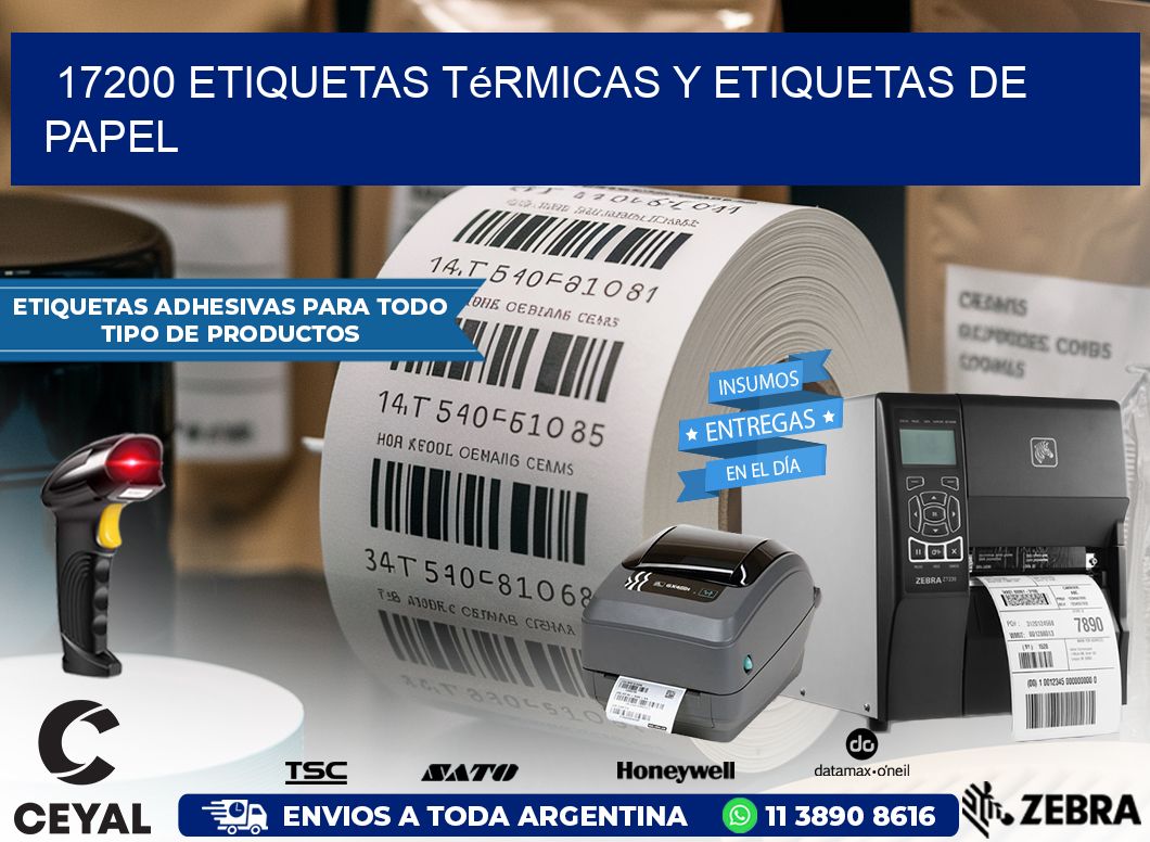 17200 etiquetas térmicas y etiquetas de papel