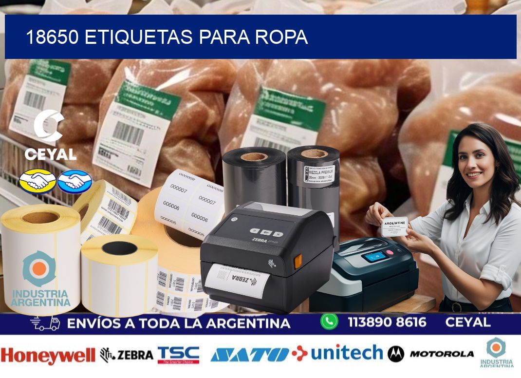 18650 etiquetas para ropa