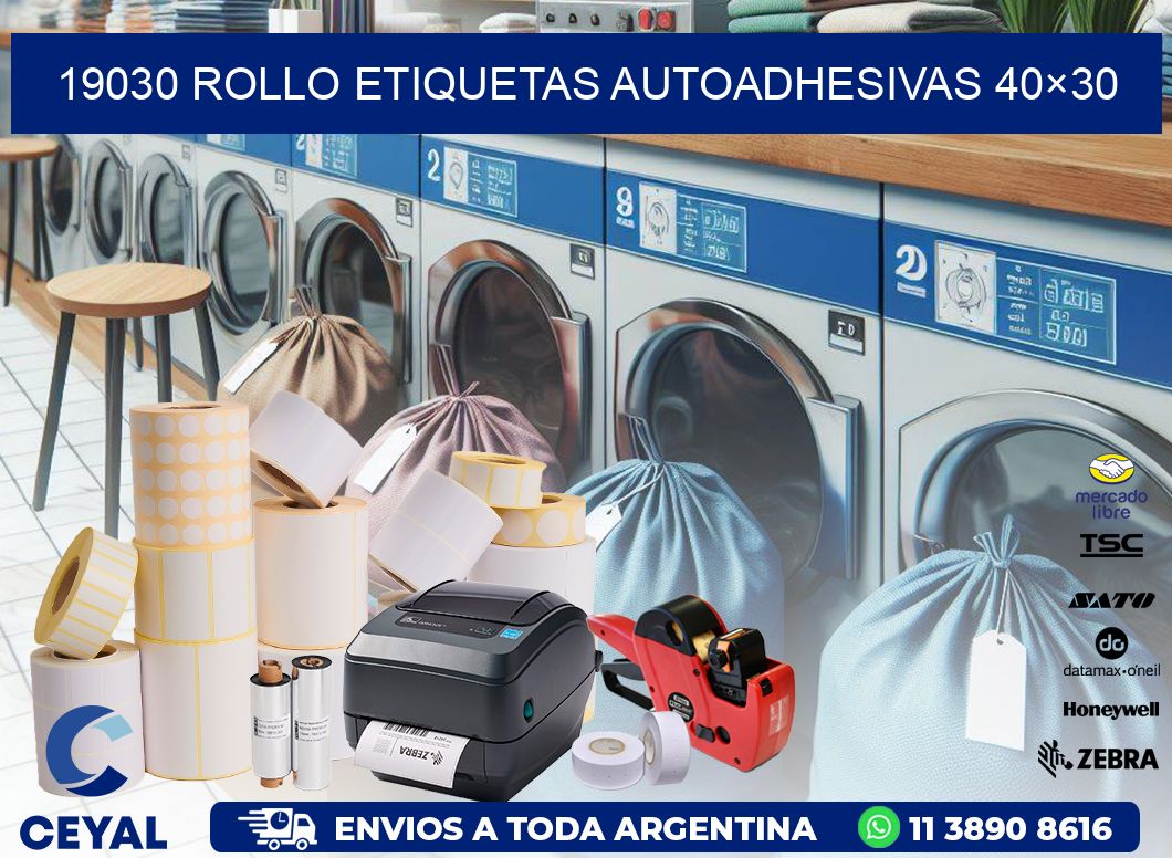 19030 Rollo Etiquetas autoadhesivas 40×30