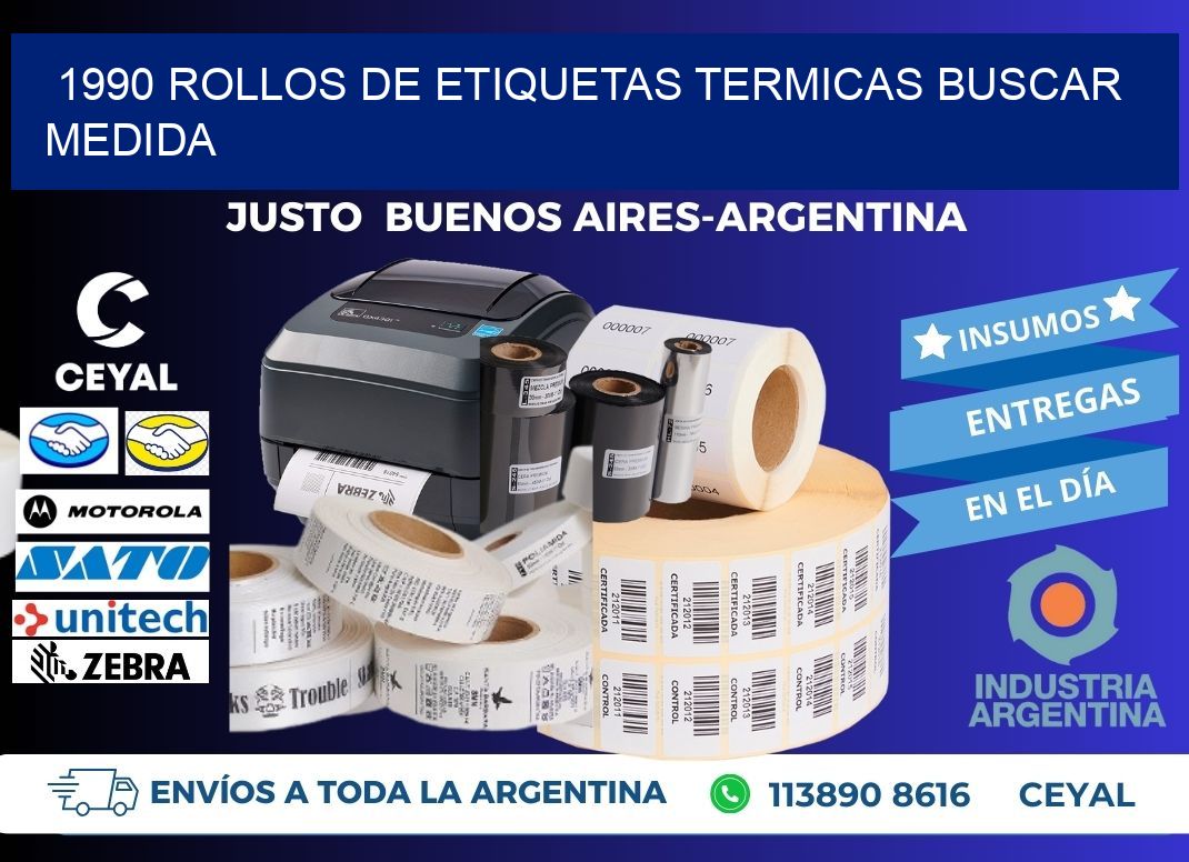 1990 rollos de etiquetas termicas buscar medida