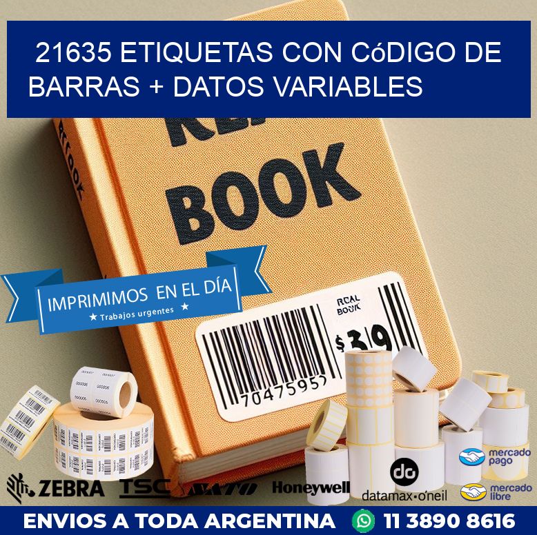 21635 etiquetas con código de barras + datos variables