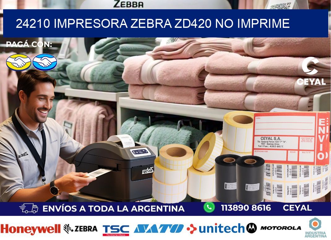 24210 Impresora Zebra ZD420 no imprime
