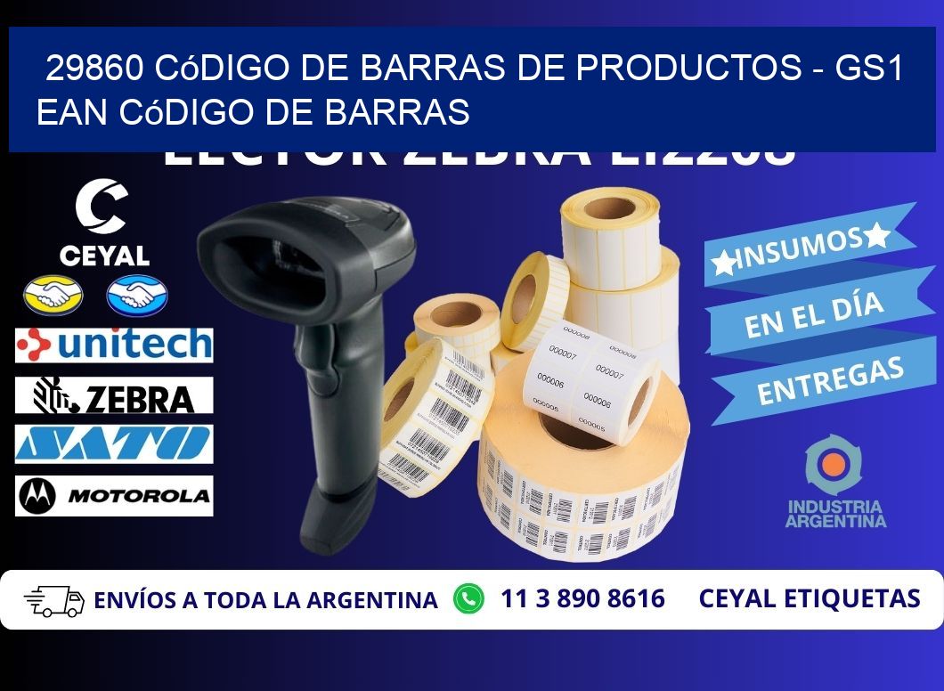 29860 Código de Barras de productos - GS1 ean Código de Barras