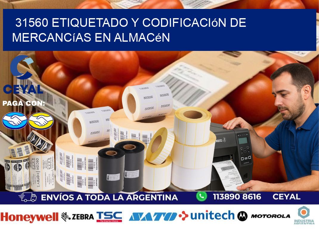 31560 Etiquetado y codificación de mercancías en almacén