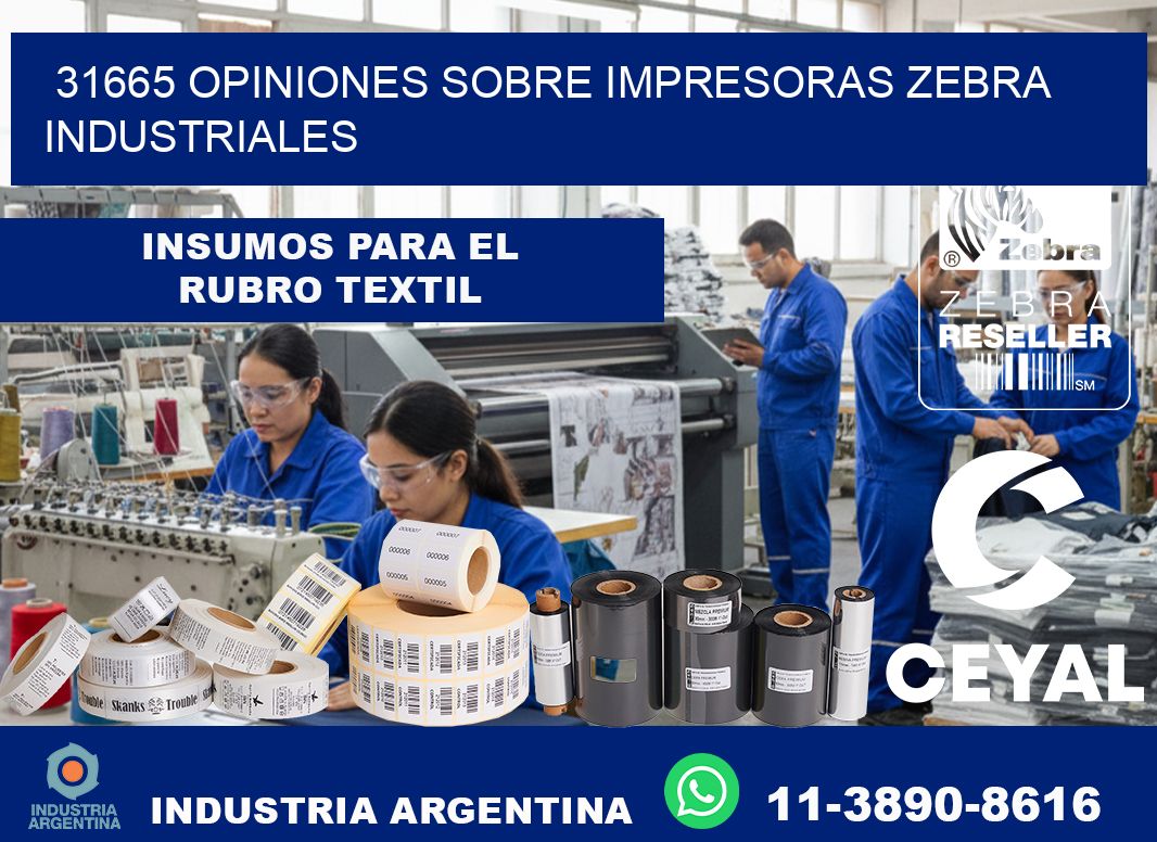 31665 opiniones sobre impresoras zebra industriales