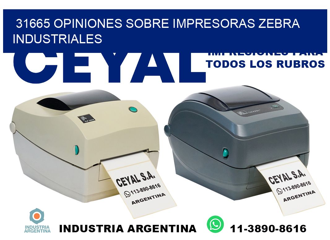 31665 opiniones sobre impresoras zebra industriales