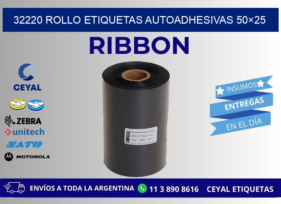 32220 Rollo Etiquetas autoadhesivas 50×25
