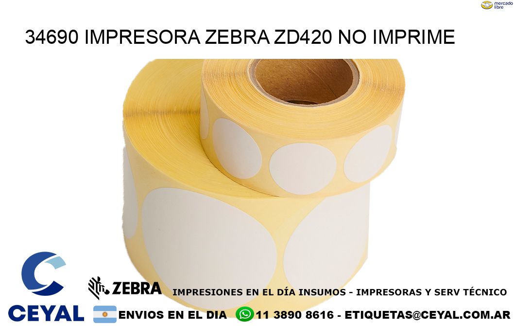 34690 Impresora Zebra ZD420 no imprime