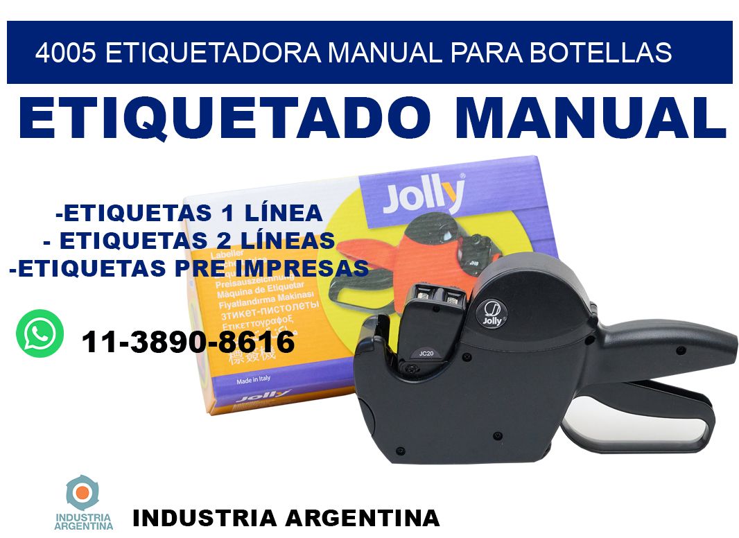 4005 etiquetadora manual para botellas