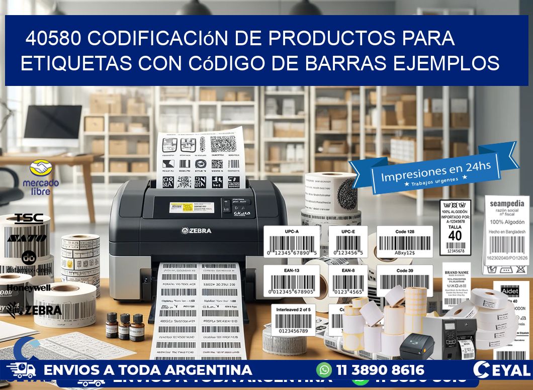 40580 Codificación de productos para etiquetas con código de barras ejemplos