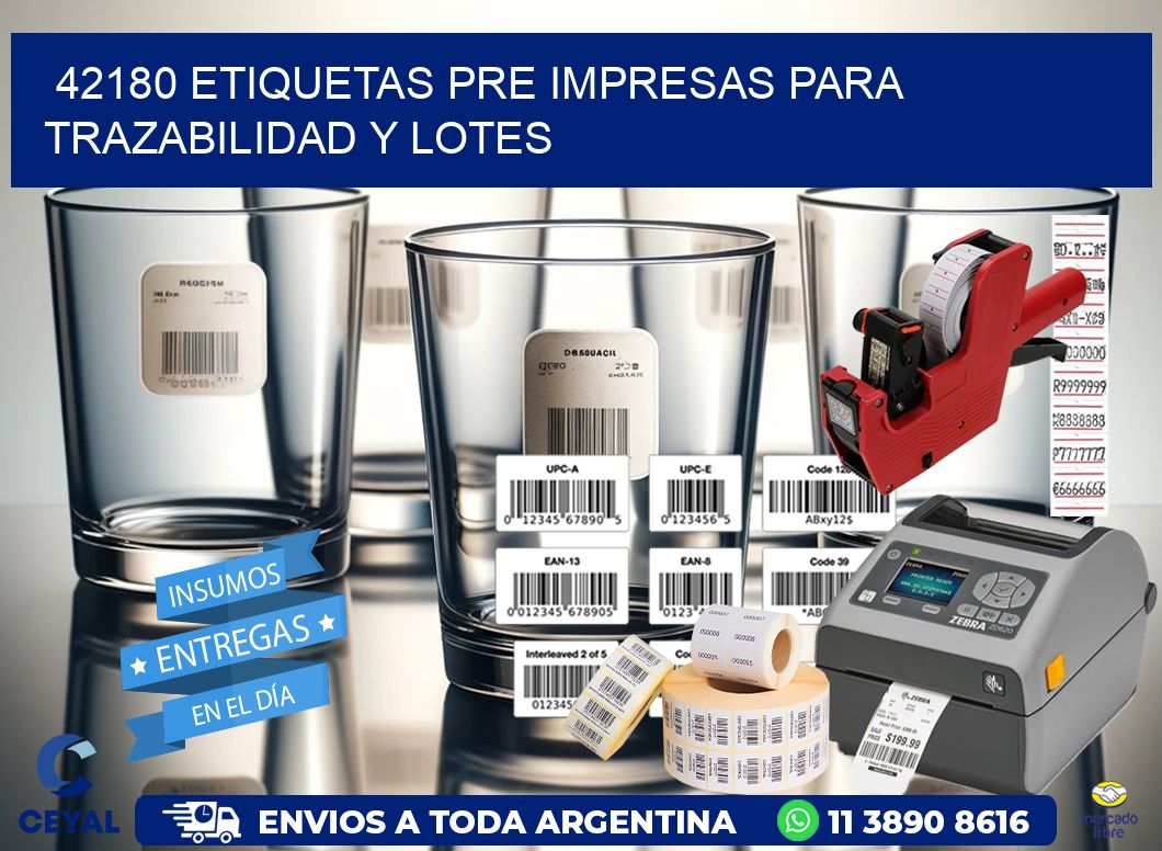 42180 etiquetas pre impresas para trazabilidad y lotes