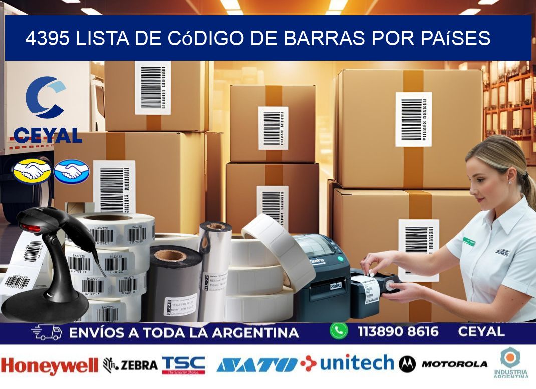 4395 Lista de código de barras por países