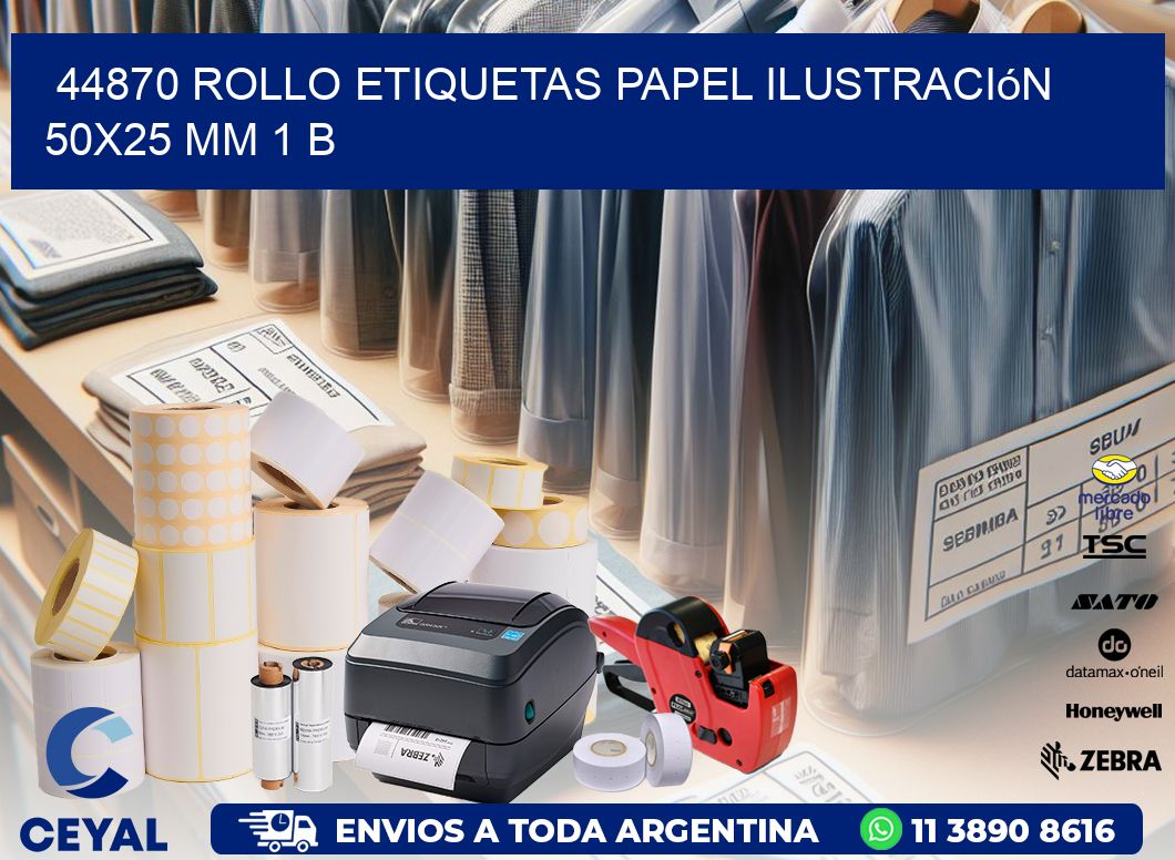 44870 Rollo Etiquetas Papel Ilustración 50x25 Mm 1 B