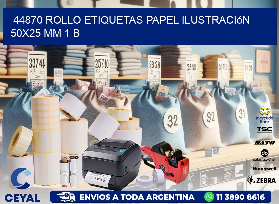 44870 Rollo Etiquetas Papel Ilustración 50x25 Mm 1 B