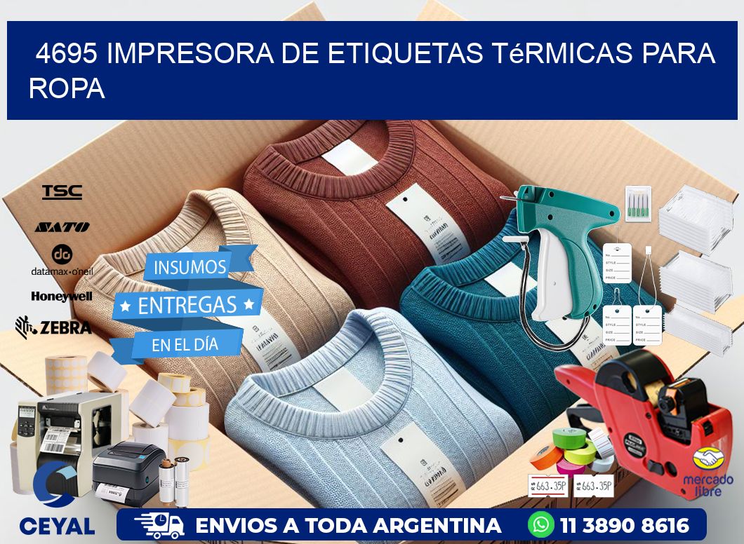 4695 impresora de etiquetas térmicas para ropa