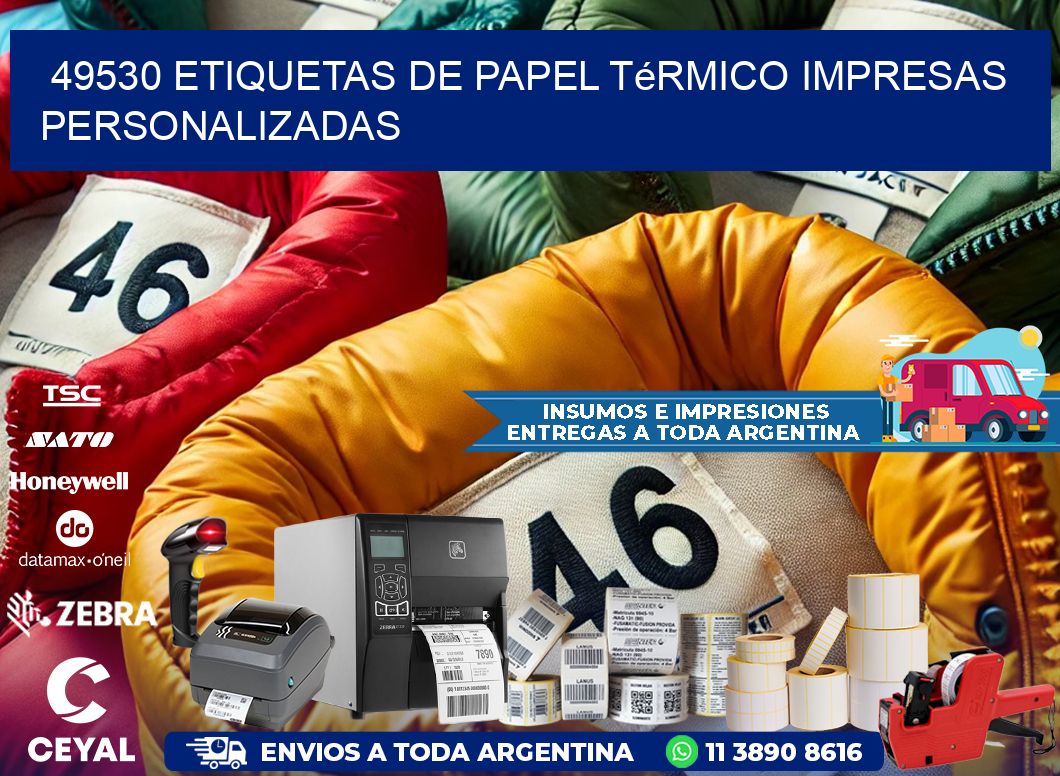 49530 Etiquetas de papel térmico impresas personalizadas