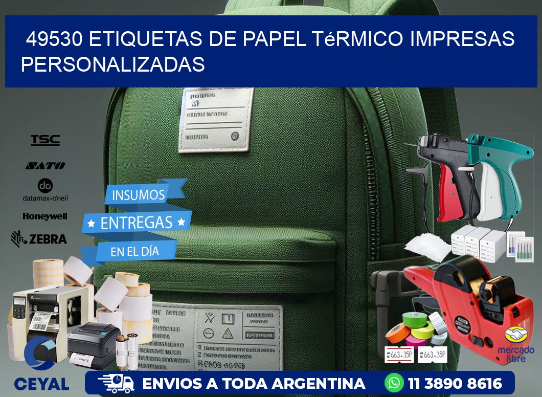 49530 Etiquetas de papel térmico impresas personalizadas